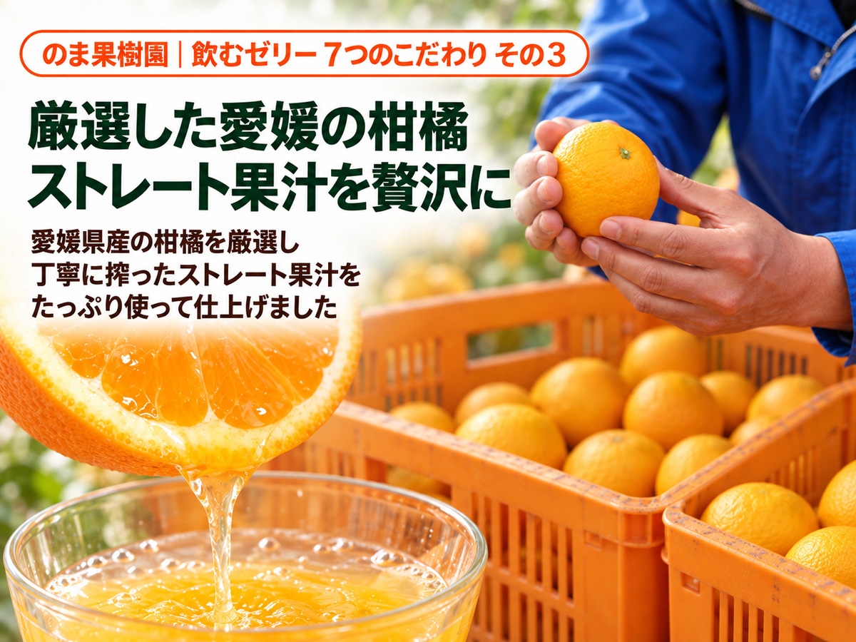 柑橘の雫・プレミアム味くらべゼリー8個（おまかせ8種類） | のま果樹園