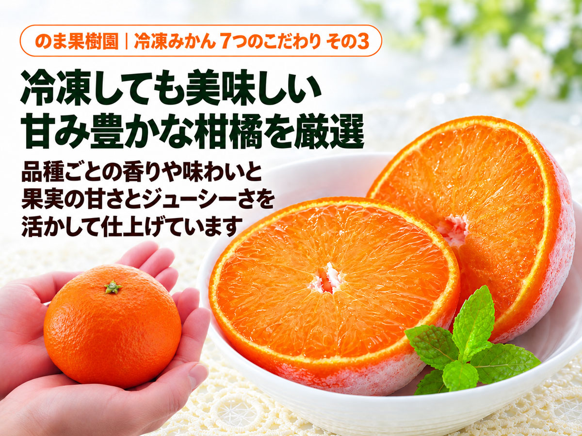 旬柑氷結・ぷち冷凍みかん1.5kg（23～40個） | のま果樹園