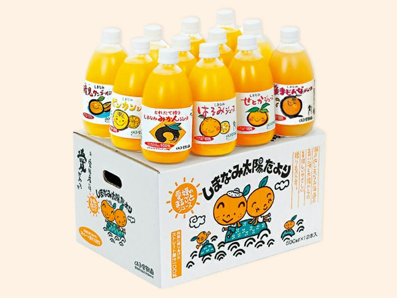 12種類のみかんジュース「しまなみ味くらべ太陽だより 12本入」 | のま