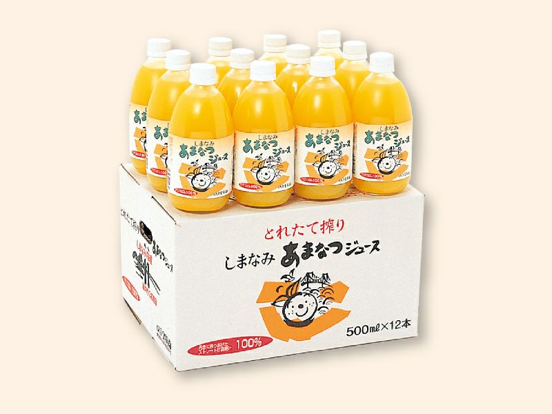 甘夏ジュース500ｍｌ×12本 濃厚美味：濃縮還元してません しまなみあまなつジュース(12本入) | のま果樹園
