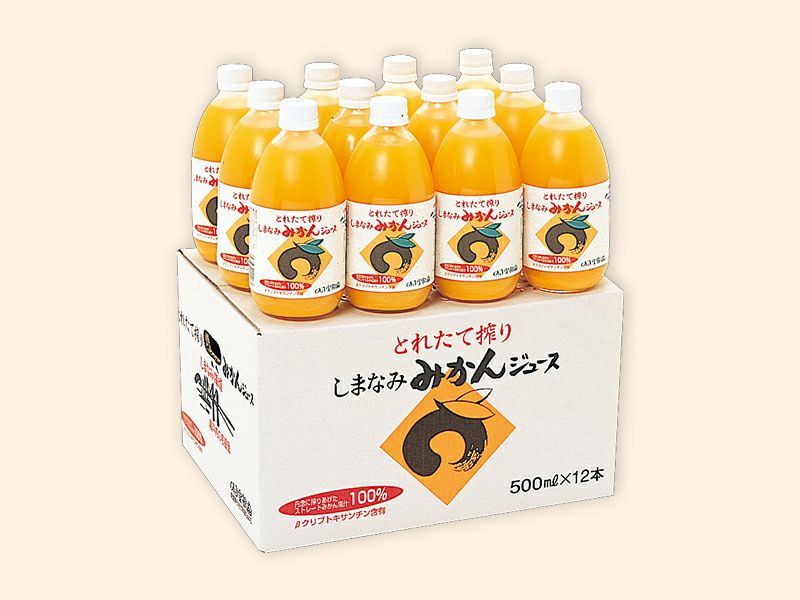 【まーねぇ】500ｍｌみかんジュース12本＊2箱　【２箱縛りでの発送】 のま果樹園のしまなみみかんジュース 500ml/12本【V003020SET12