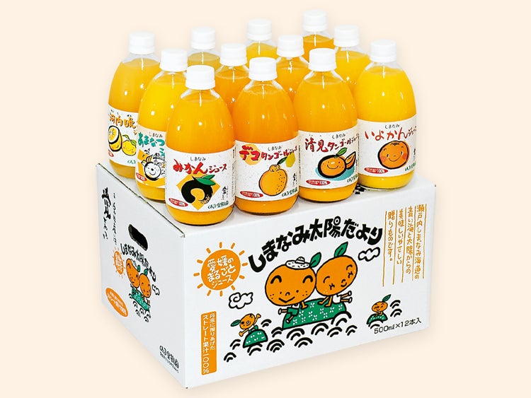 6種類のみかんジュース「新しまなみ太陽だより12本入」 | のま果樹園