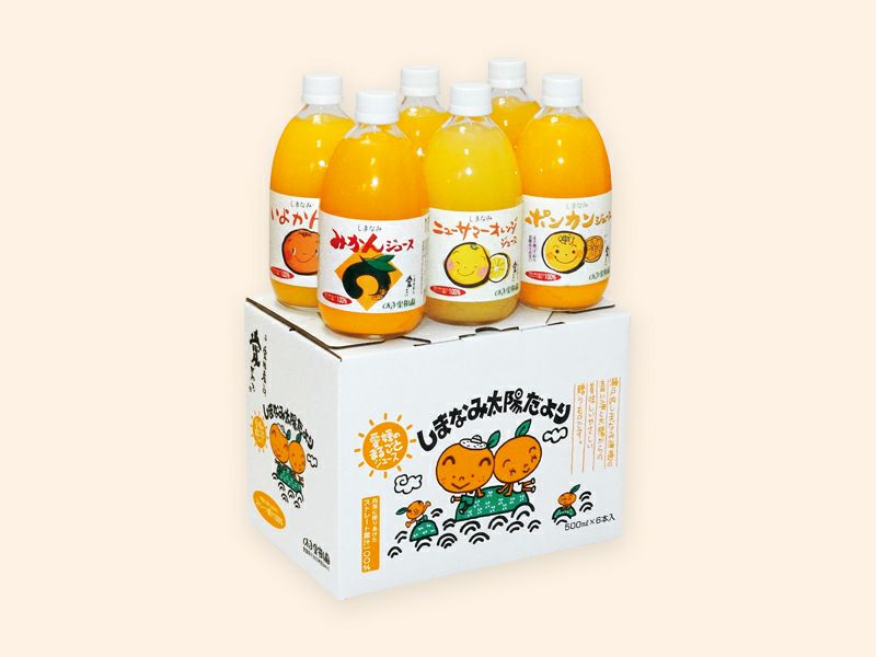 6種類のみかんジュース「新しまなみ太陽だより6本入」 | のま果樹園