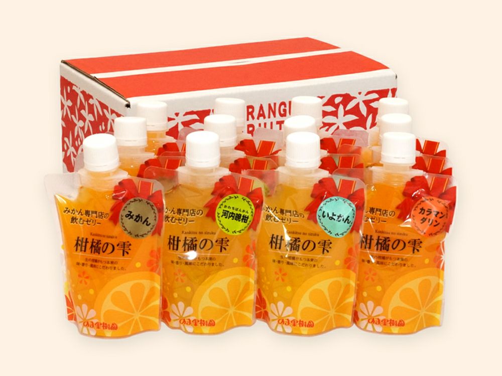 柑橘の雫・飲むゼリー4種味くらべ・12個入 | のま果樹園